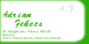 adrian fekecs business card